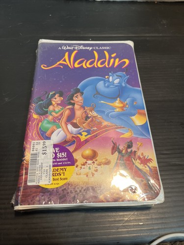 Aladdin vhs disney clamshell - vhs,