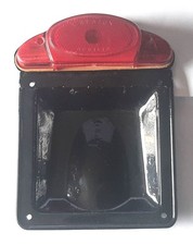 Porta Targa per moto d'epoca anni 50 con fanalino APRILIA I.G.M. N. 1226