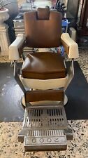 POLTRONA da BARBIERE Vintage in pelle marrone marca MF 2000
