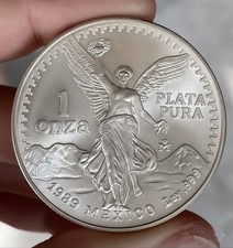 MEXICO 1 OZ 1989 SILVER PURE
