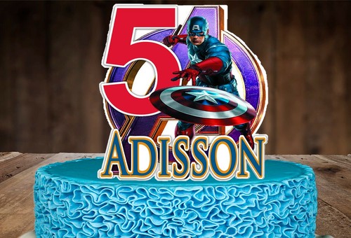 Cake topper captain america - cake,