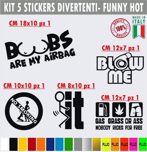 Kit adesivi divertenti milf - kit,