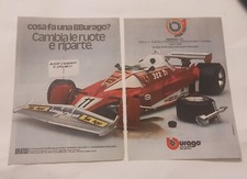 Inserto pubblicità 1978 Cosa fa una Burago?Cambia le ruote e riparte Ferrari 312