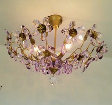 Lampadario cristallo vintage