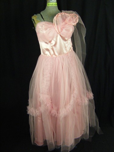 Vintage 60s raso rosa a - rosa,