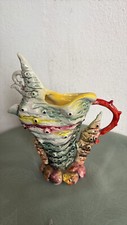 GIOVANNI GIRARDI CONCHIGLIA,MARE,CERAMICA POLICROMA VINTAGE ANNI 50
