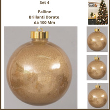 Palle di natale dorate set 4