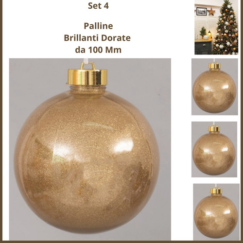 Palle natale dorate set - natale,