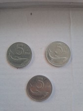 X 3 moneta 5 lire 1954