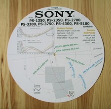 Sony PS-1350/2350/2700/3300/3750/4300/5100 cartuccia braccio di tono stilo goniometro