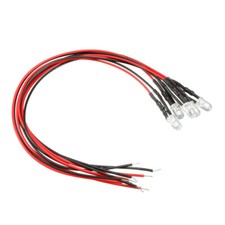 5pcs. 5mm LED Pre Wired Light