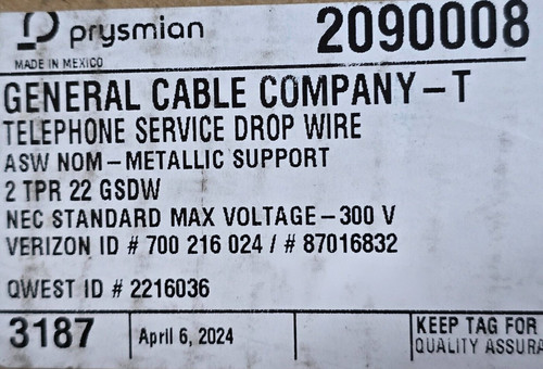 General cable 2090008 nm - general, 22/2p
