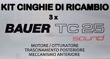 ★KIT CINGHIE DI RICAMBIO 3 x CINE PROIETTORE SUPER 8 mm BAUER TC 25★