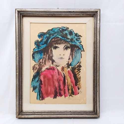 Quadro tempera carta - quadro, donna