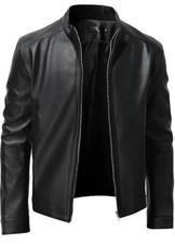 GIACCA UOMO PELLE NERA SLIM