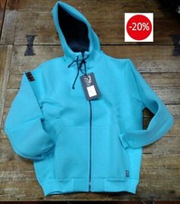 Felpa termica giubbotto equitazione uomo donna cappuccio Kap For Horses turchese