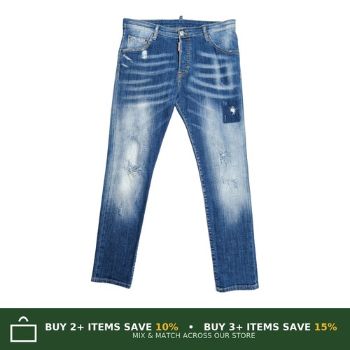 Jeans biker dsquared2 tidy blu - jeans,