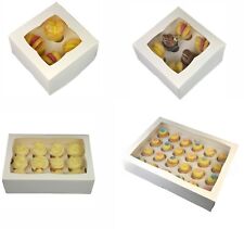 Mini scatole per cupcake con finestra PREMIUM per torte da 4, 6, 12 e 24 tazze con inserti