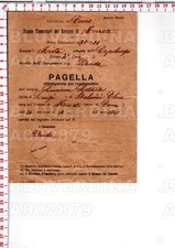 A2879 PAGELLA SCUOLA 1921 COMO