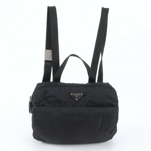 Zaino prada tessuto nylon nero - prada,
