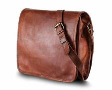 Valigetta a tracolla unisex in vera pelle per laptop Mac-book borsa a...