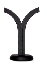 Espositore a "Arco" per orecchini h11 cm similpelle bianco EXE1 - Set di 5 