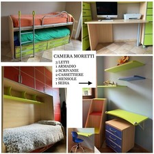 Cameretta Moretti Compact colorata ottimo stato. Completa con 3 letti