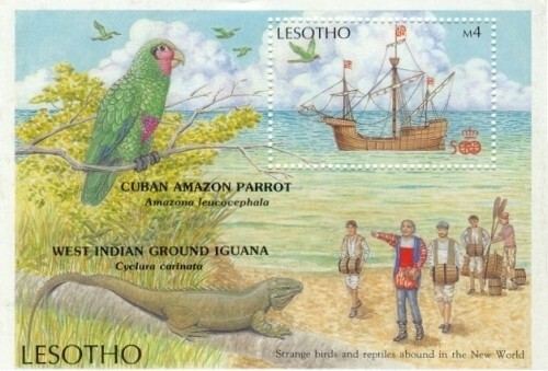 Lesotho 1987 amazon parrot - amazon,