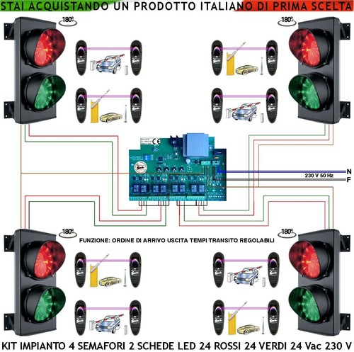 Impianto semafori luci led - 2,