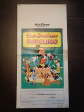 locandina BUON COMPLEANNO TOPOLINO (1979) ANIMAZIONE "1°ED."  t. FOTOBUSTA
