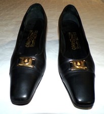SCARPE SALVATORE FERRAGAMO N 7,5 B VERA PELLE  100% ORIGINAL MADE IN ITALY