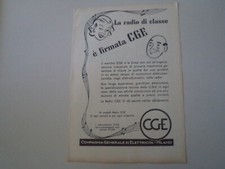 advertising Pubblicità 1952 RADIO CGE
