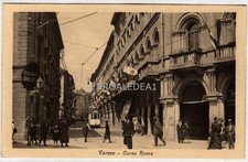 VARESE CORSO ROMA TRAM ANIMATA NON VIAGGIATA ANNI 20 BRUNNER