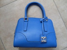 "COCCINELLE" BORSA DONNA BAULETTO A MANO IN PELLE AZZURRA NUOVO BELLISSIMO !!!