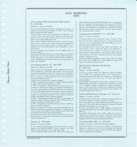 San marino 1994 fogli - san,