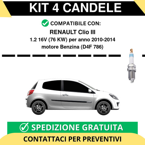 Kit candele per renault - candele,