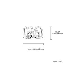 Grillz Denti Oro Hip Hop a Forma di Cuore – Gioiello Moda Donna