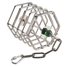 2x (Animale domestico pappagallo cornetto grasso acciaio inox alimenti ganci 4290