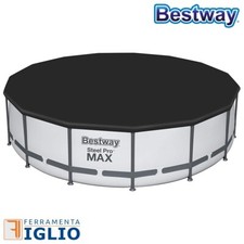 Telo Copripiscina in PVC Copertura per Piscina Tonda Rotonda Fuoriterra Ø 457 cm