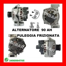 ALTERNATORE 90AH FIAT DOBLO' 1.3 MJET DAL 2005 62KW 85CV MOTORE 223A9000