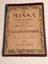 Spartito musicale vintage LIBRETTO "MISSA" di Lorenzo PEROSI Firmato! Autografo 1946