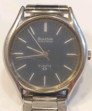 Cinturino Uomo Bulova Accutron Quarzo Grigio Quadrante 34mm Acciaio Inox Batteria Nuova 