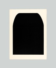 Alberto BURRI - "Bianchi e neri I-A", 1967-68 - Litografia e calco, 64 x 48 cm
