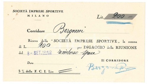 1940 ciclismo milano - milano, vigorelli