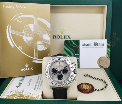 Rolex 18kt white gold daytona - gold,