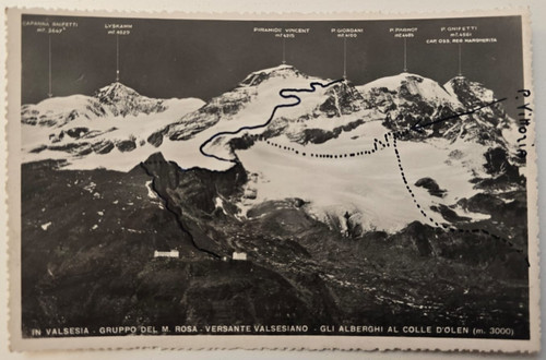 Cartolina monte rosa - monte, valsesia