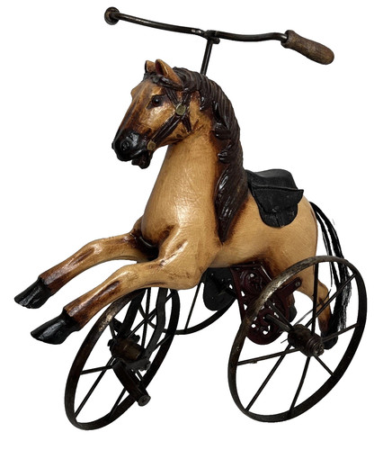 Triciclo cavallo sella vintage