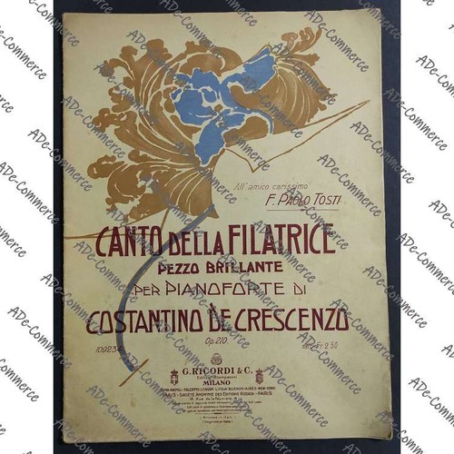Spartito canto della - canto, filatrice