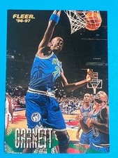 KEVIN GARNETT 64 Minnesota Timberwolves NBA Fleer 96 97 Card 1996 basket CARTA