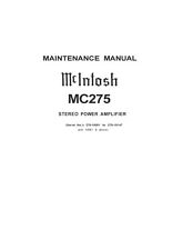 Manuale di servizio per McIntosh MC 275 